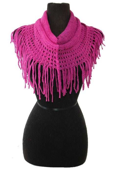 Two Tone Half Shaded Knitted Design Mini Magic Softness Scarves