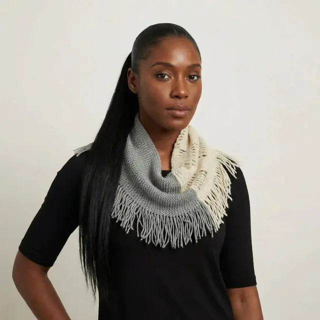 Hole Design Crochet and Knitted Soft Infinity Scarves