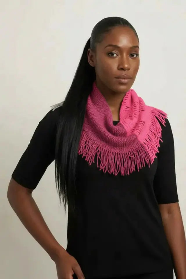 Hole Design Crochet and Knitted Soft Infinity Scarves