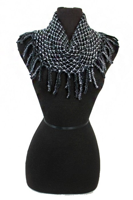 Angora Brushed Tiny Diamond Knitted Design Mini Magic Softness Scarves