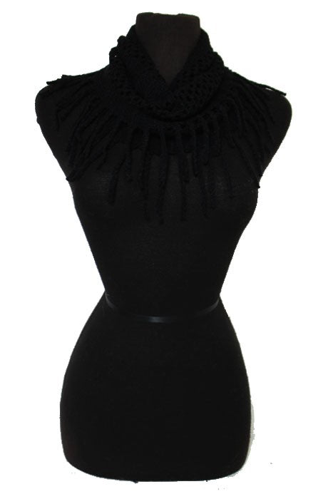 Bubbly Pattern Knitted Hole Design Mini Knit Magic Softness Scarves