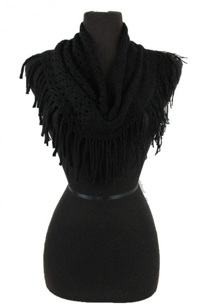 Thick Stripped Double Tone Mini Knit Magic Scarves