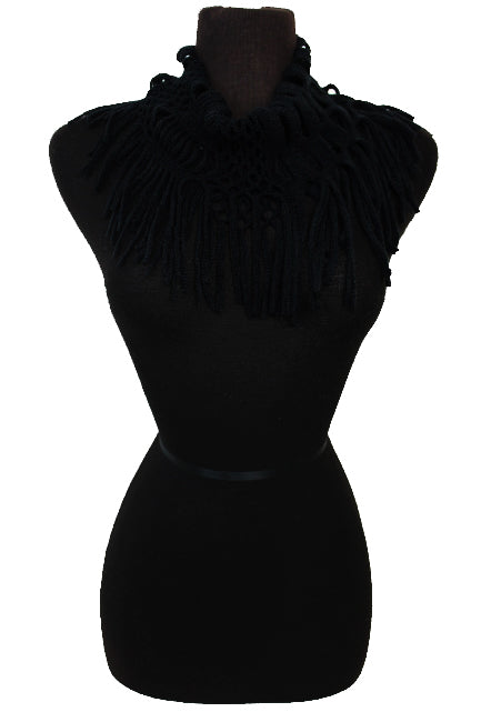 Ragged Fringed Two Color Toned Mini Tunnel Magic Scarves