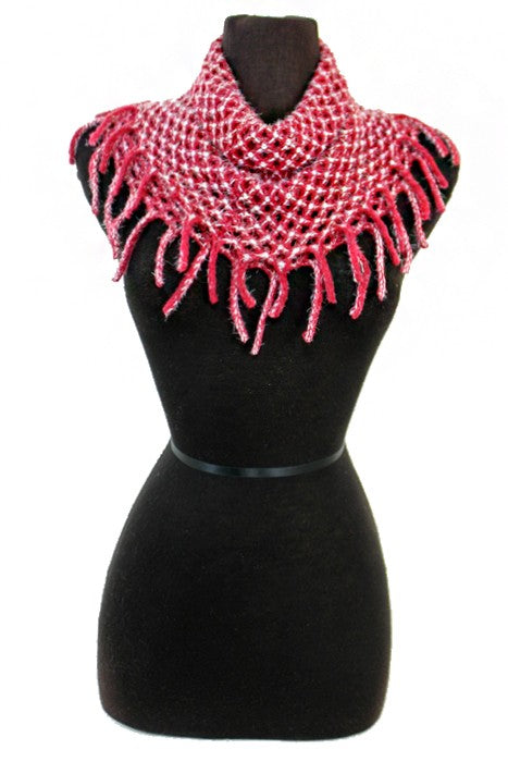 Angora Brushed Tiny Diamond Knitted Design Mini Magic Softness Scarves