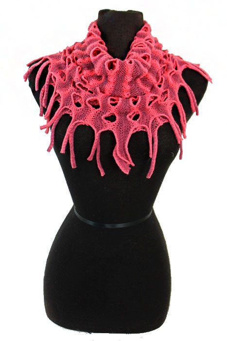 Two Tone Design Knit Mini Magic Scarves