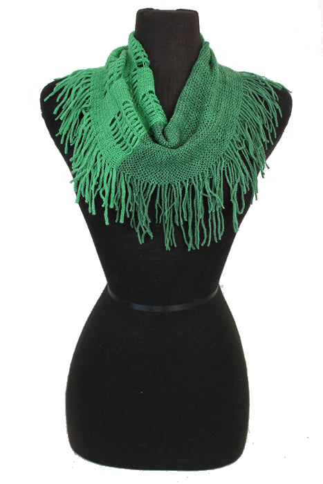 Hole Design Crochet and Knitted Soft Infinity Scarves