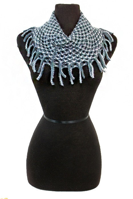 Angora Brushed Tiny Diamond Knitted Design Mini Magic Softness Scarves