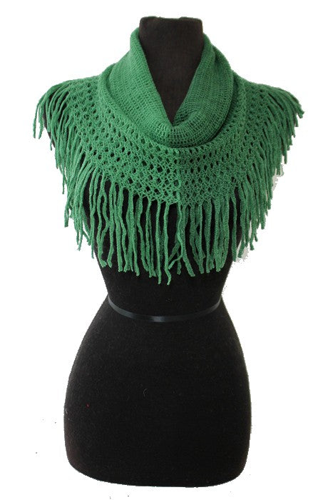 Two Tone Half Shaded Knitted Design Mini Magic Softness Scarves