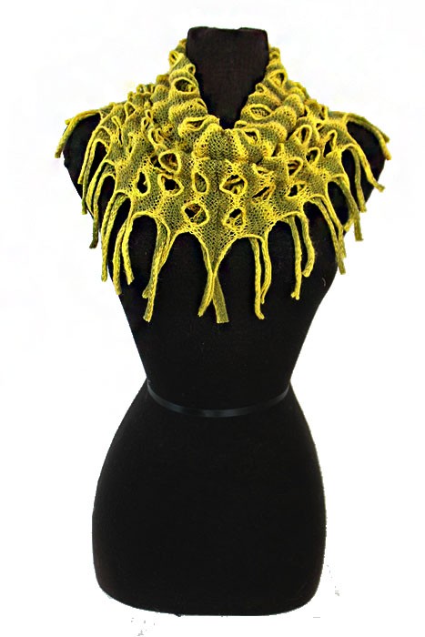 Two Tone Design Knit Mini Magic Scarves