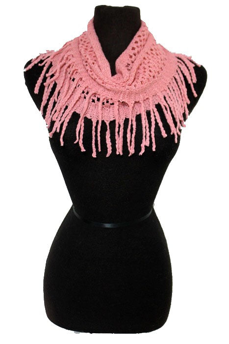 Bubbly Pattern Knitted Hole Design Mini Knit Magic Softness Scarves