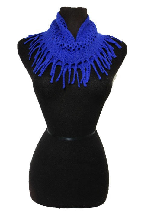 Bubbly Pattern Knitted Hole Design Mini Knit Magic Softness Scarves