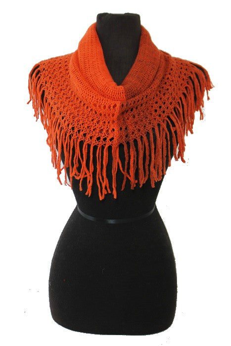 Two Tone Half Shaded Knitted Design Mini Magic Softness Scarves