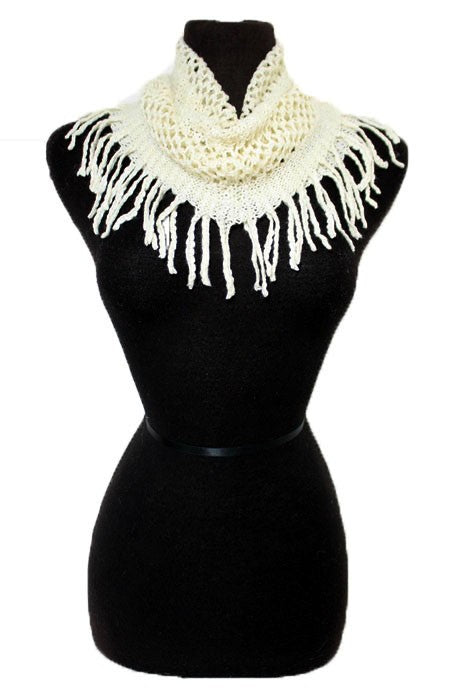 Bubbly Pattern Knitted Hole Design Mini Knit Magic Softness Scarves