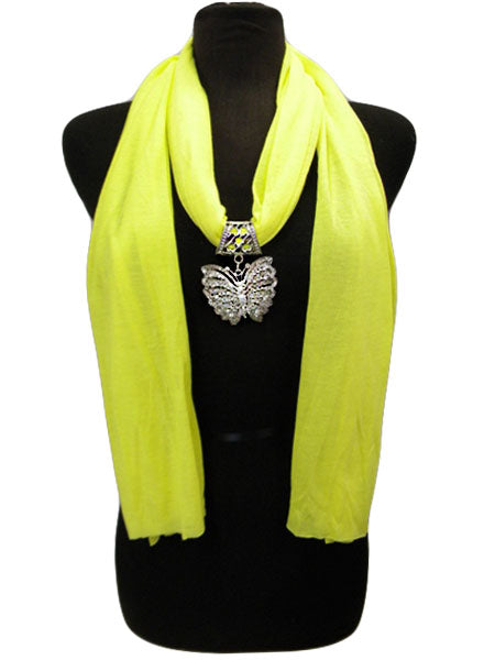 Butterfly Jewel Rhinestone Charm Scarf