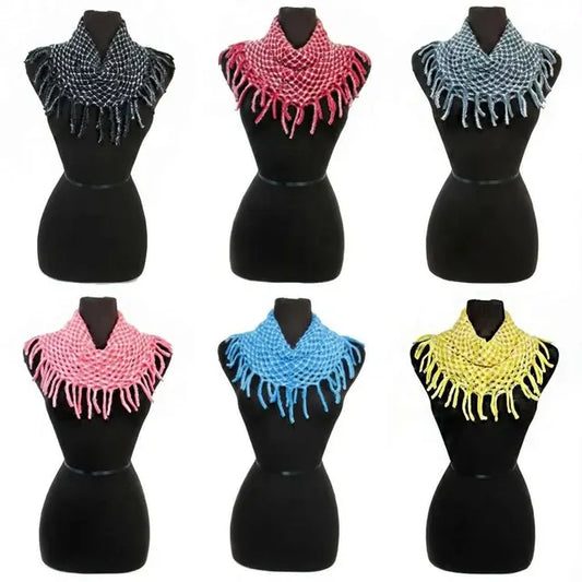Angora Brushed Tiny Diamond Knitted Design Mini Magic Softness Scarves