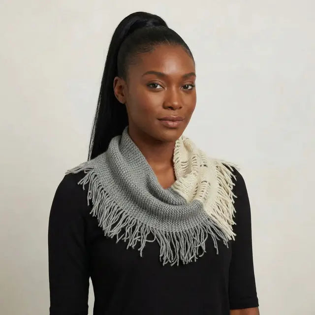 Hole Design Crochet and Knitted Soft Infinity Scarves